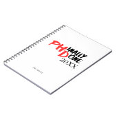 Phindone - Funny PHD Abschluss Quote Design Notizblock (Linke Seite)
