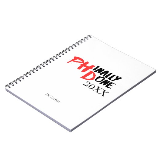 Phindone - Funny PHD Abschluss Quote Design Notizblock (Linke Seite)