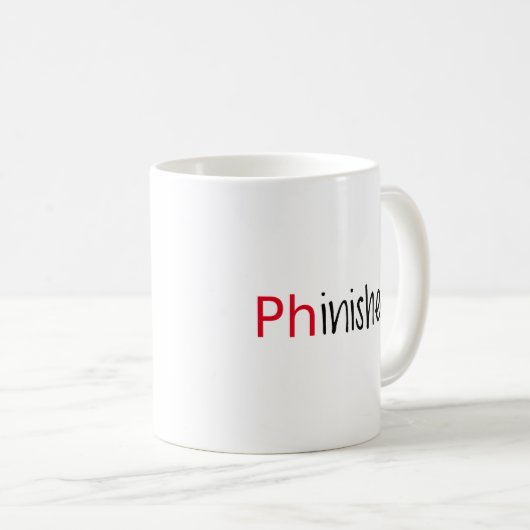 Phinished, Wortkunst, Textentwurf für PhD Kaffeetasse (VorderseiteRechts)