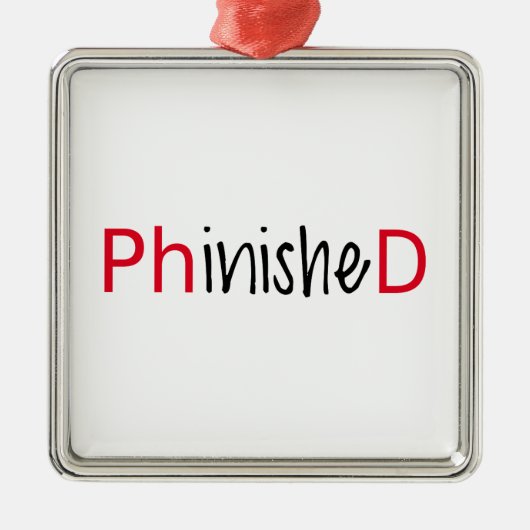 Phinished, Wortkunst, Textentwurf für PhD Ornament Aus Metall (Vorne)