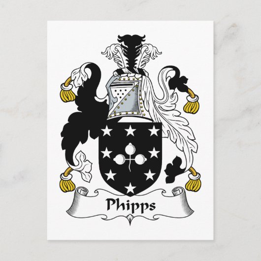 Phipps Familienwappen Postkarte (Vorderseite)