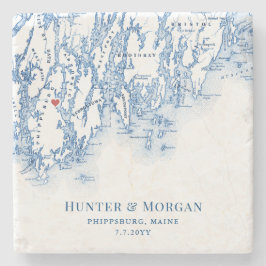 Phippsburg Maine Hochzeit in Urlaubsort Gefallen Steinuntersetzer