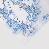 Phippsburg Maine Karte 1774 Inn Blue Seidenpapier (Detail)