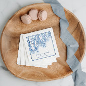 Phippsburg Maine Map Navy Elegant Wedding Serviette