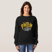 Phish and Chips Funny Phishing Graphic Sweatshirt (Vorne ganz)