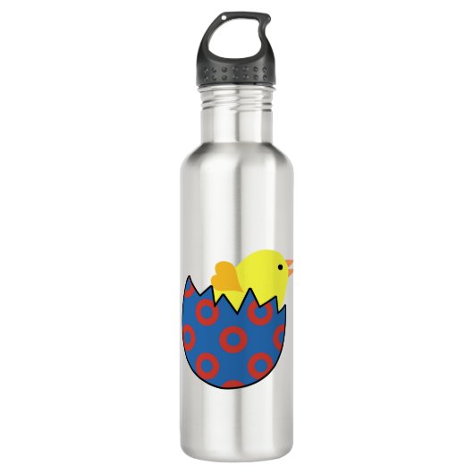 Phish Chick Fishman Donner Design Edelstahlflasche (Vorderseite)