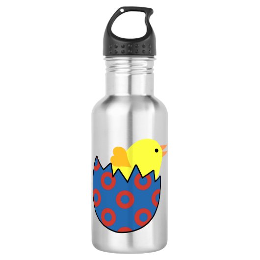 Phish Chick Fishman Donner Design Edelstahlflasche (Vorderseite)