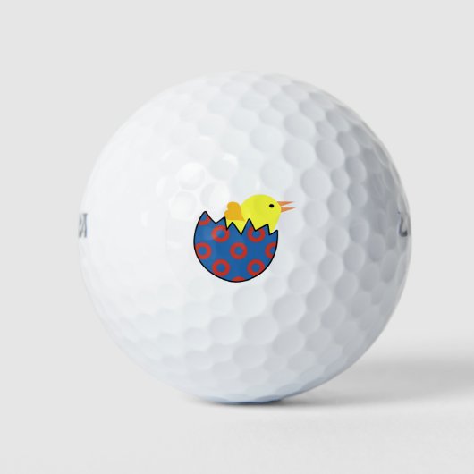 Phish Chick Fishman Donut Design Golfball (Vorderseite)