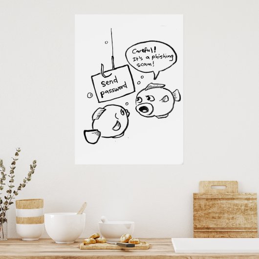 Phishing-Betrug Poster (Küche)