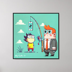 Phishing Leinwanddruck