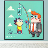 Phishing Leinwanddruck (Insitu (Holzboden))