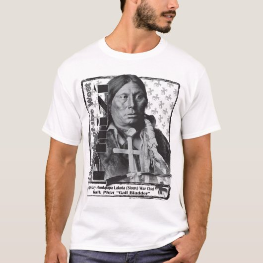 Phizí Hunkpapa Lakota Kriegs-Leiter T-Shirt (Vorderseite)