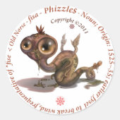 Phizzles Origin Runder Aufkleber (Vorderseite)