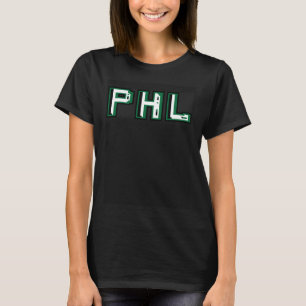 PHL Philadelphia Abkürzungsbuchstaben Pixel Block T-Shirt