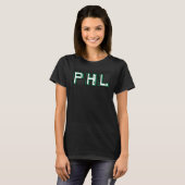 PHL Philadelphia Abkürzungsbuchstaben Pixel Block T-Shirt (Vorne ganz)