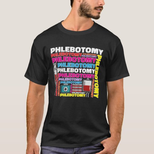 Phlebotomie Blutabnehmer Techniker Blut Techniker T-Shirt (Vorderseite)