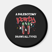 Phlebotomie Party Vacutainer Blutphlebotomist Gif Magnet (Vorne)