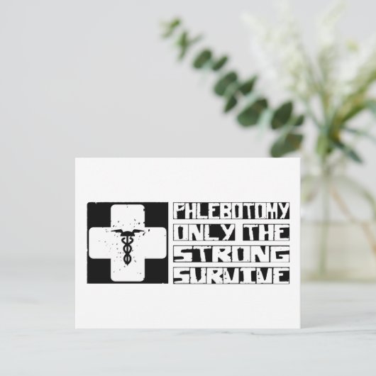 Phlebotomie Postkarte (Stehend Vorderseite)