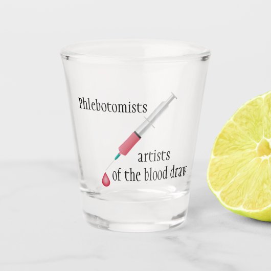 Phlebotomie Schnapsglas (Vorderseite)
