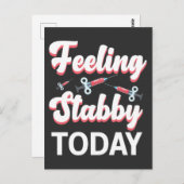 Phlebotomie Spaß Spritze Zeichn Blutvenupunktur Postkarte (Vorne/Hinten)