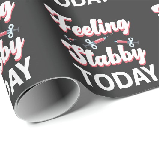 Phlebotomie Spaß Spritze Zeichn Venipuncture des B Geschenkpapier (Rolleneckpunkt)