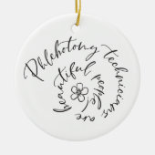 Phlebotomie Technicians Blume Keramik Ornament (Vorne)