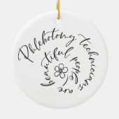 Phlebotomie Technicians Blume Keramik Ornament (Hinten)