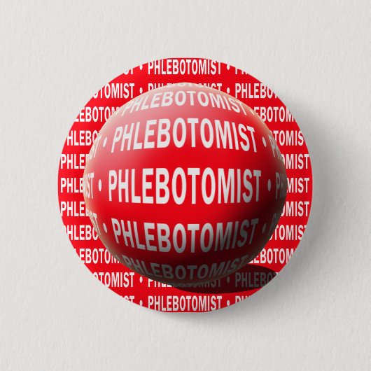 PHLEBOTOMIST BEREICH-BLUT-TROPFEN BUTTON (Vorderseite)