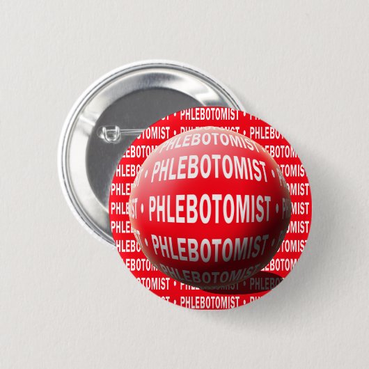 PHLEBOTOMIST BEREICH-BLUT-TROPFEN BUTTON (Vorne & Hinten)