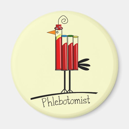 Phlebotomist "Blood Tube Bird" gibt Geschenke Magnet (Vorne)