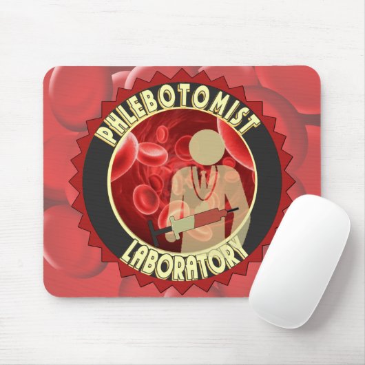 PHLEBOTOMIST BLUT-LOGO MOUSEPAD (Mit Mouse)