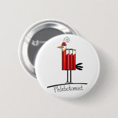 Phlebotomist "Blut-Rohr-Vogel-" Geschenke Button (Vorne & Hinten)