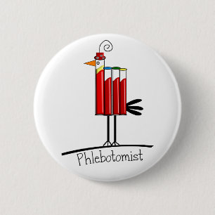 Phlebotomist "Blut-Rohr-Vogel-" Geschenke Button