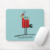 Phlebotomist "Blütenvögel" Geschenke Mousepad (Mit Mouse)