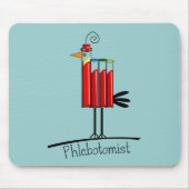 Phlebotomist "Blütenvögel" Geschenke Mousepad (Vorne)