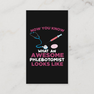 Phlebotomist Blutvenipuncture Vein Phlebotomie Visitenkarte