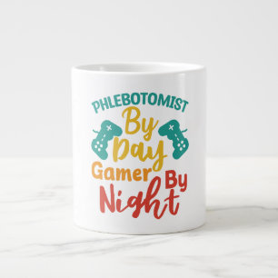 Phlebotomist by Day Gamer by Night Jumbo-Tasse