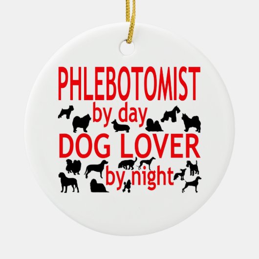 Phlebotomist Dog Lover Keramik Ornament (Vorne)