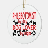 Phlebotomist Dog Lover Keramik Ornament (Links)