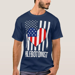 Phlebotomist Flaggensymbol Phlebotomie Techniker T-Shirt
