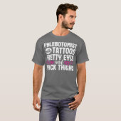 Phlebotomist Funny Tattoos Phlebotomy Techniker T-Shirt (Vorne ganz)