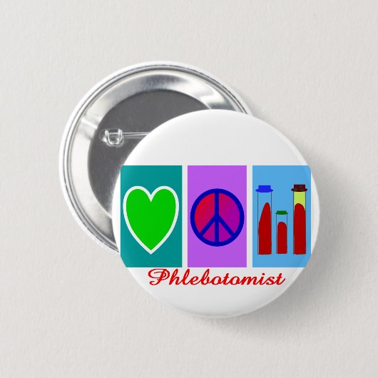Phlebotomist Geschenke Button (Vorne & Hinten)