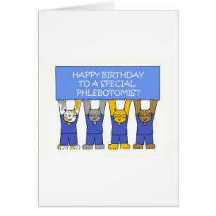 Phlebotomist Happy Birthday Cartoon Katzen