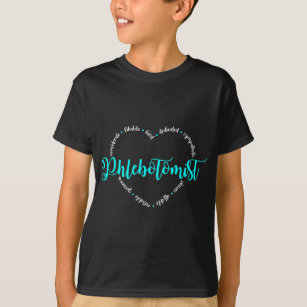 Phlebotomist Heart Nurse Geschenk Idee T-Shirt