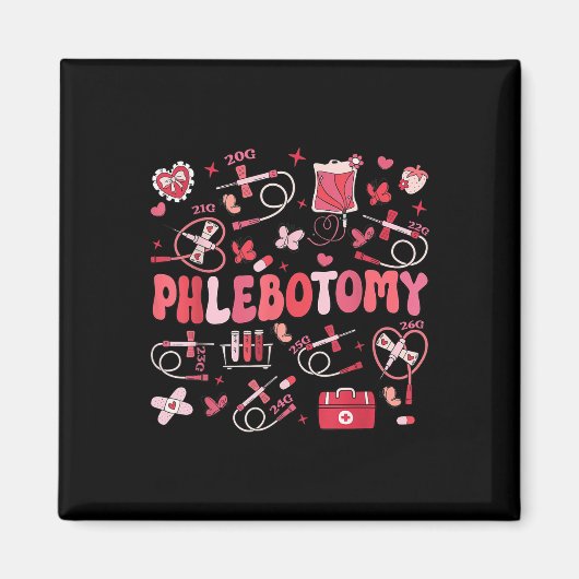 Phlebotomist Herz Phlebotomy Nurse Tech Gift Vale Magnet (Vorne)