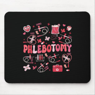Phlebotomist Herz Phlebotomy Nurse Tech Gift Vale Mousepad