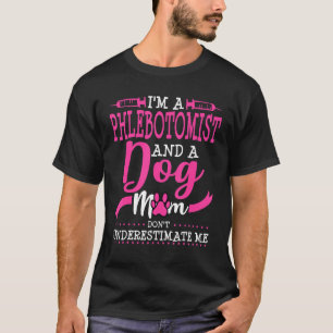 Phlebotomist Hund Mama Eigentümer Mops Goldendoodl T-Shirt
