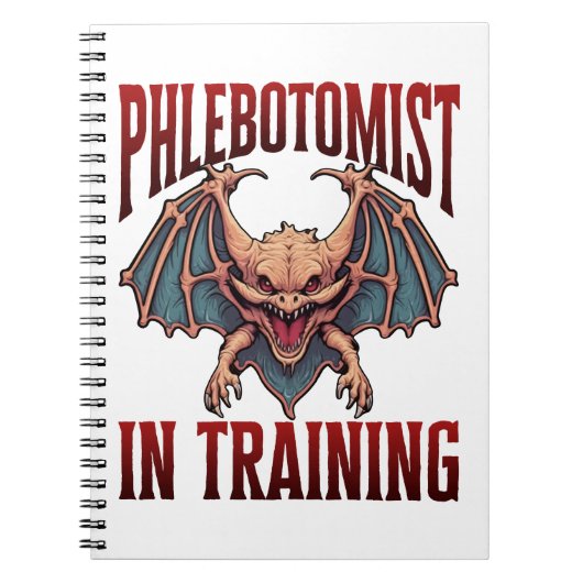 Phlebotomist in Training Funny Student Bat Notizblock (Vorderseite)