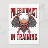 Phlebotomist in Training Funny Student Bat Postkarte (Vorderseite)