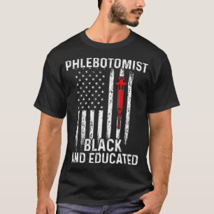 Phlebotomist Info Black Phlebotomy Techniker T-Shirt